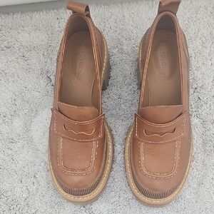 See By Chloee Brown Leather Loafers